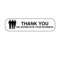 Nevs Thank You We Appreciate Your Business 3/8" x 1-1/2" PAUX-101 - alternate 1